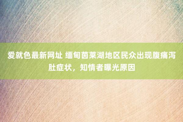 爱就色最新网址 缅甸茵莱湖地区民众出现腹痛泻肚症状，知情者曝光原因