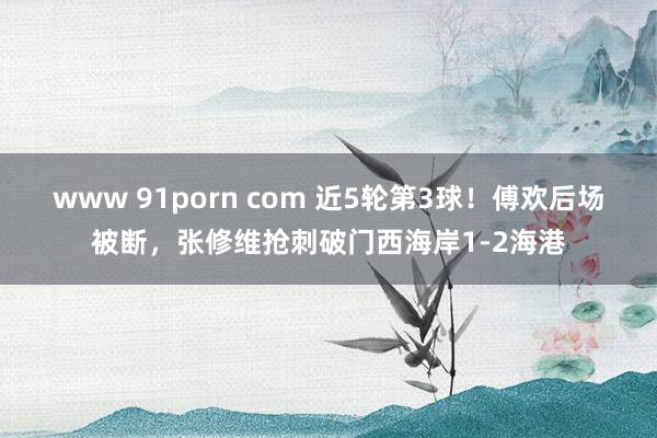 www 91porn com 近5轮第3球！傅欢后场被断，张修维抢刺破门西海岸1-2海港