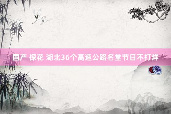 国产 探花 湖北36个高速公路名堂节日不打烊