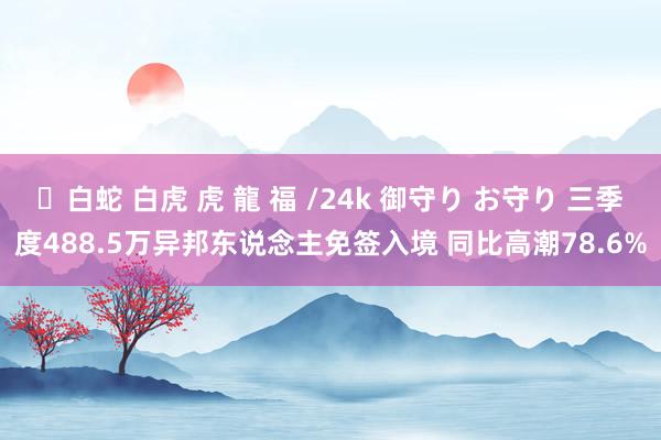 ✨白蛇 白虎 虎 龍 福 /24k 御守り お守り 三季度488.5万异邦东说念主免签入境 同比高潮78.6%