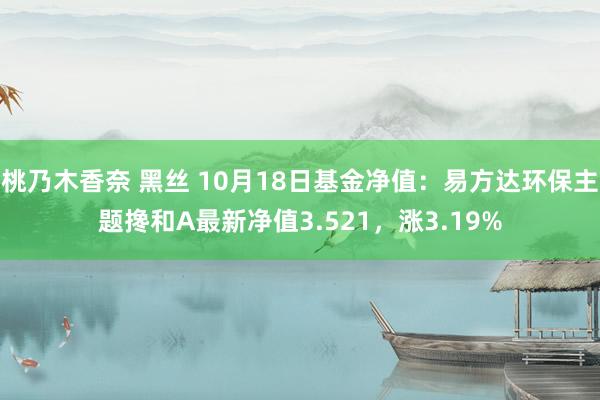 桃乃木香奈 黑丝 10月18日基金净值：易方达环保主题搀和A最新净值3.521，涨3.19%