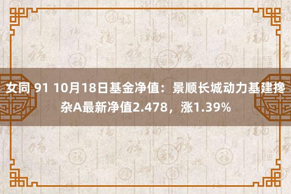 女同 91 10月18日基金净值：景顺长城动力基建搀杂A最新净值2.478，涨1.39%