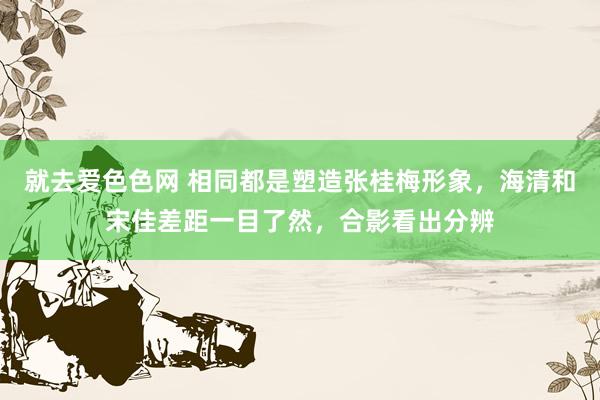 就去爱色色网 相同都是塑造张桂梅形象，海清和宋佳差距一目了然，合影看出分辨