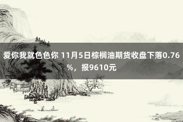 爱你我就色色你 11月5日棕榈油期货收盘下落0.76%，报9610元