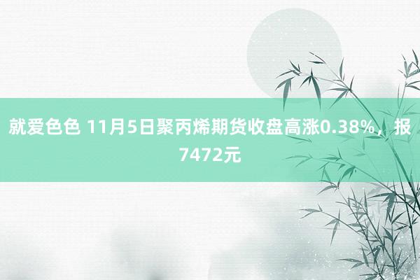 就爱色色 11月5日聚丙烯期货收盘高涨0.38%，报7472元