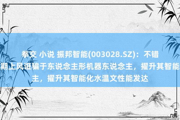 拳交 小说 振邦智能(003028.SZ)：不错将智能已矣器的时期上风诳骗于东说念主形机器东说念主，擢升其智能化水温文性能发达