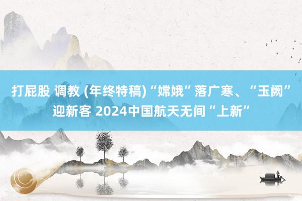 打屁股 调教 (年终特稿)“嫦娥”落广寒、“玉阙”迎新客 2024中国航天无间“上新”