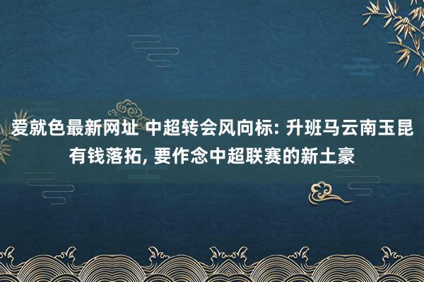 爱就色最新网址 中超转会风向标: 升班马云南玉昆有钱落拓， 要作念中超联赛的新土豪