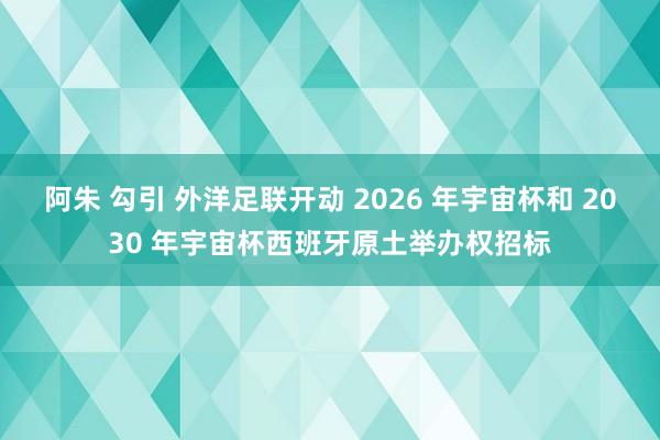 阿朱 勾引 外洋足联开动 2026 年宇宙杯和 2030 年宇宙杯西班牙原土举办权招标