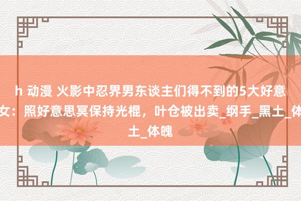 h 动漫 火影中忍界男东谈主们得不到的5大好意思女：照好意思冥保持光棍，叶仓被出卖_纲手_黑土_体魄